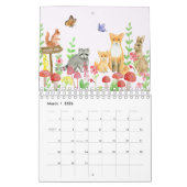 動物図解入りの、写真付きのの家族暦 カレンダー (3月 2026)