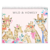 動物図解入りの、写真付きの家族カレンダー カレンダー (カバー)