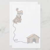 動物固定犬ペット愛好家の固定置物 便箋 (正面/裏面)