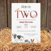 動物園で大騒ぎ: 2歳の誕生日をお祝いしよう！ 招待状