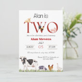 動物園で大騒ぎ: 2歳の誕生日を祝おう！ 招待状 (スタンド正面)