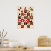 動物園のアルファベット ポスター (キッチン)