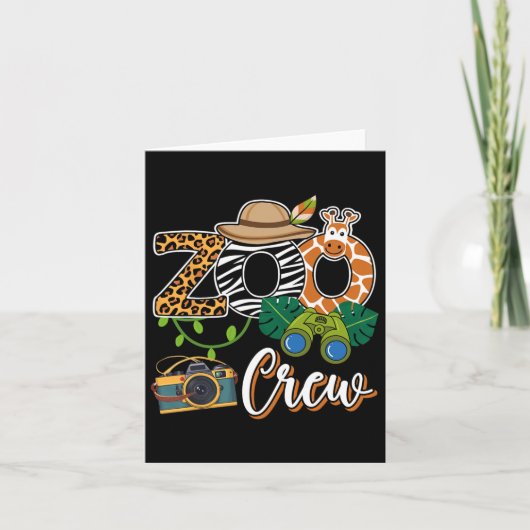 動物園のキリン隊サファリ動物園飼育員子供たちよ カード (正面)