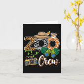 動物園のキリン隊サファリ動物園飼育員子供たちよ カード (黄色い花)