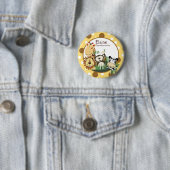 動物園のクルーの黄色の名前タグのボタンカスタム 缶バッジ (インサイチュ)