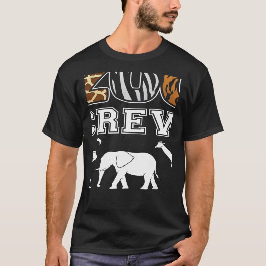 動物園のクルー保ズーキーパー動物園の飼育員 Tシャツ (正面)