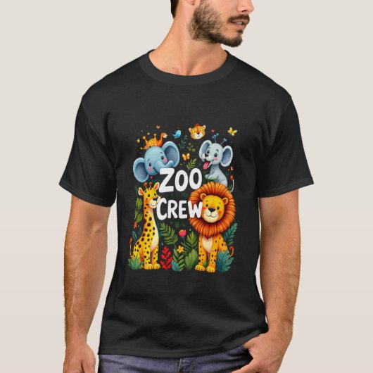 動物園のクルー 動物園の動物たち 1 Tシャツ (正面)