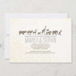 動物園のサファリのリハーサルの夕食の招待状 招待状