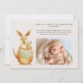 動物園のサファリ保育園の動物 赤ちゃんのお知らせ 招待状 (裏面)