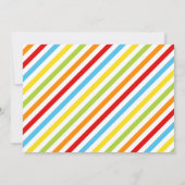 動物園のサファリ動物の誕生日パーティーの電車 招待状 (裏面)