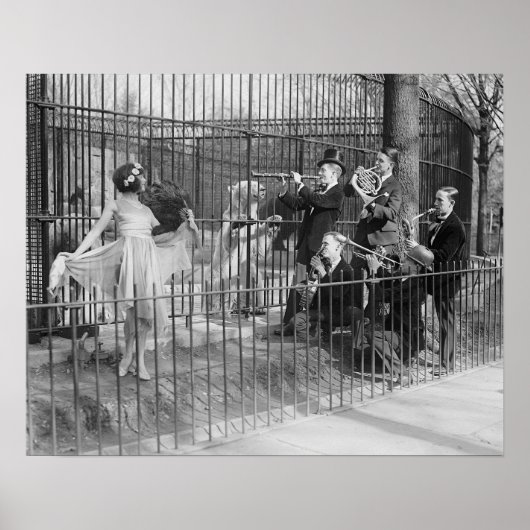 動物園のジャズバンド 1925年 復古写真 ポスター (正面)