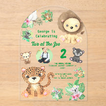 動物園のジャングル動物2頭  キッズの誕生日