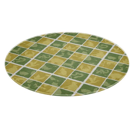 動物園のテーマパターン カッティングボード (角)