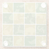 動物園のテーマパターン ガラスコースター (裏面)