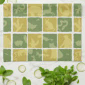 動物園のテーマパターン キッチンタオル (折り畳み)