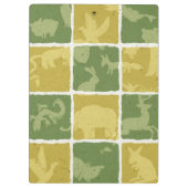 動物園のテーマパターン クリップボード (裏面)