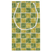 動物園のテーマパターン スモールペーパーバッグ (裏面)