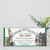 動物園のパーティの招待状 招待状 (スタンド正面)