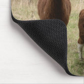 動物園のブラウンのかわいいアルパカ マウスパッド (コーナー)