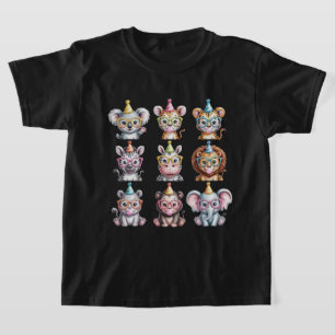 動物園の動物たちとお誕生日パーティ Tシャツ