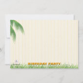 動物園の動物たちのお誕生日パーティー招待状 招待状 (裏面)