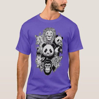 動物園の動物たち 動物の誕生会 動物園の女の子 Tシャツ