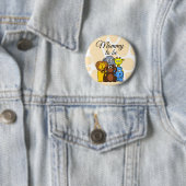 動物園の動物になるママ赤ちゃんシャワーボタン 缶バッジ (インサイチュ)