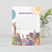 動物園の動物のタイムカプセルサインカード カード (スタンド正面)