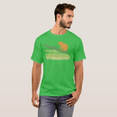 動物園の動物のダジャレ カピバラ ワニの友達 Tシャツ (正面フル)