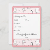 動物園の動物のベビースシャワー 招待状 (裏面)