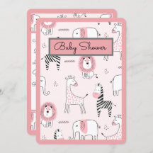 動物園の動物のベビースシャワー