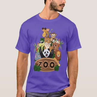 動物園の動物の女の子 Tシャツ