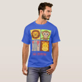 動物園の動物の家族 Tシャツ (正面フル)
