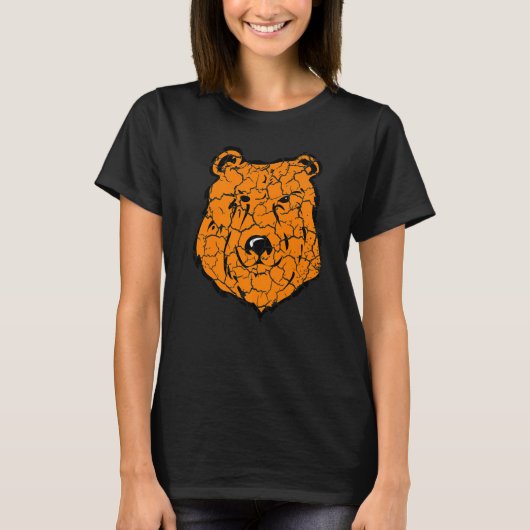 動物園の動物の旅お気に入りの動物グリズリーの苦悩 Tシャツ (正面)