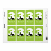 動物園の動物の誕生日感謝していパーティー ラベル (フルシート)