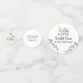 動物園の動物の赤ちゃんシャワーエレファントライオンサイ コンフェッティ (正面)