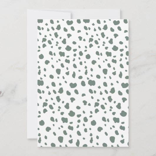 動物園の動物の赤ちゃんシャワー男女兼用 サンキューカード (裏面)