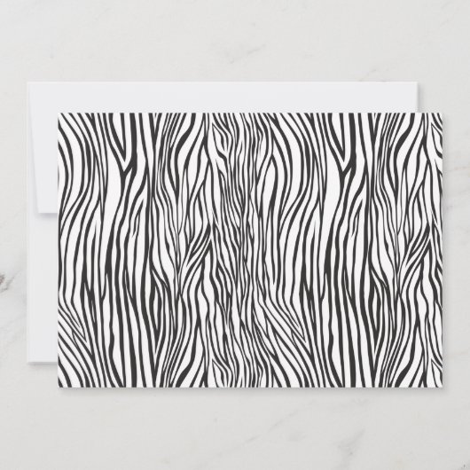 動物園の動物の赤男女兼用ちゃんシャワー 招待状 (裏面)