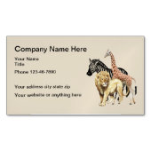 動物園の動物デザイン マグネット名刺 (正面)