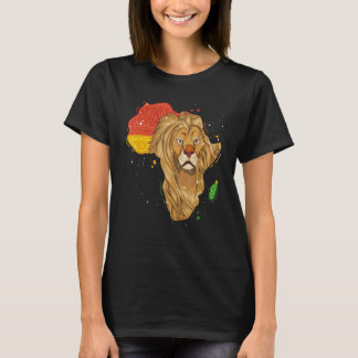 動物園の動物ライオンアフリカサファリ動物ライオン Tシャツ