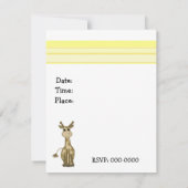 動物園の動物誕生日招待状 招待状 (裏面)