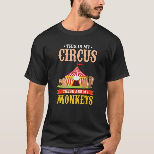 動物園の動物 これが私のサーカス これが私の猿 Tシャツ (正面)