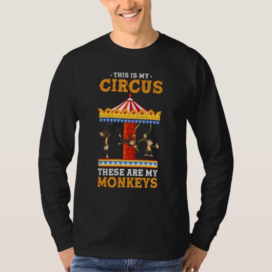 動物園の動物 これが私のサーカス これが私の猿 Tシャツ (正面)