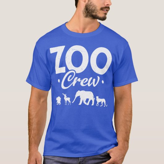 動物園の動物 クマ チーター 象 動物園の家族 Tシャツ (正面)