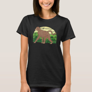 動物園の動物 ジャングルのチンパンジー レトロな猿 Tシャツ