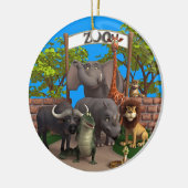 動物園の動物 セラミックオーナメント (左)