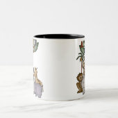 動物園の動物 ツートーンマグカップ (中央)