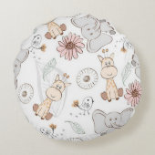 動物園の友人の枕 ラウンドクッション (裏面)