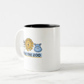 動物園の友人のTシャツおよびギフト ツートーンマグカップ (正面左)