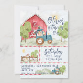 🚜🎉 動物園の友達の誕生日招待状 招待状 (正面)